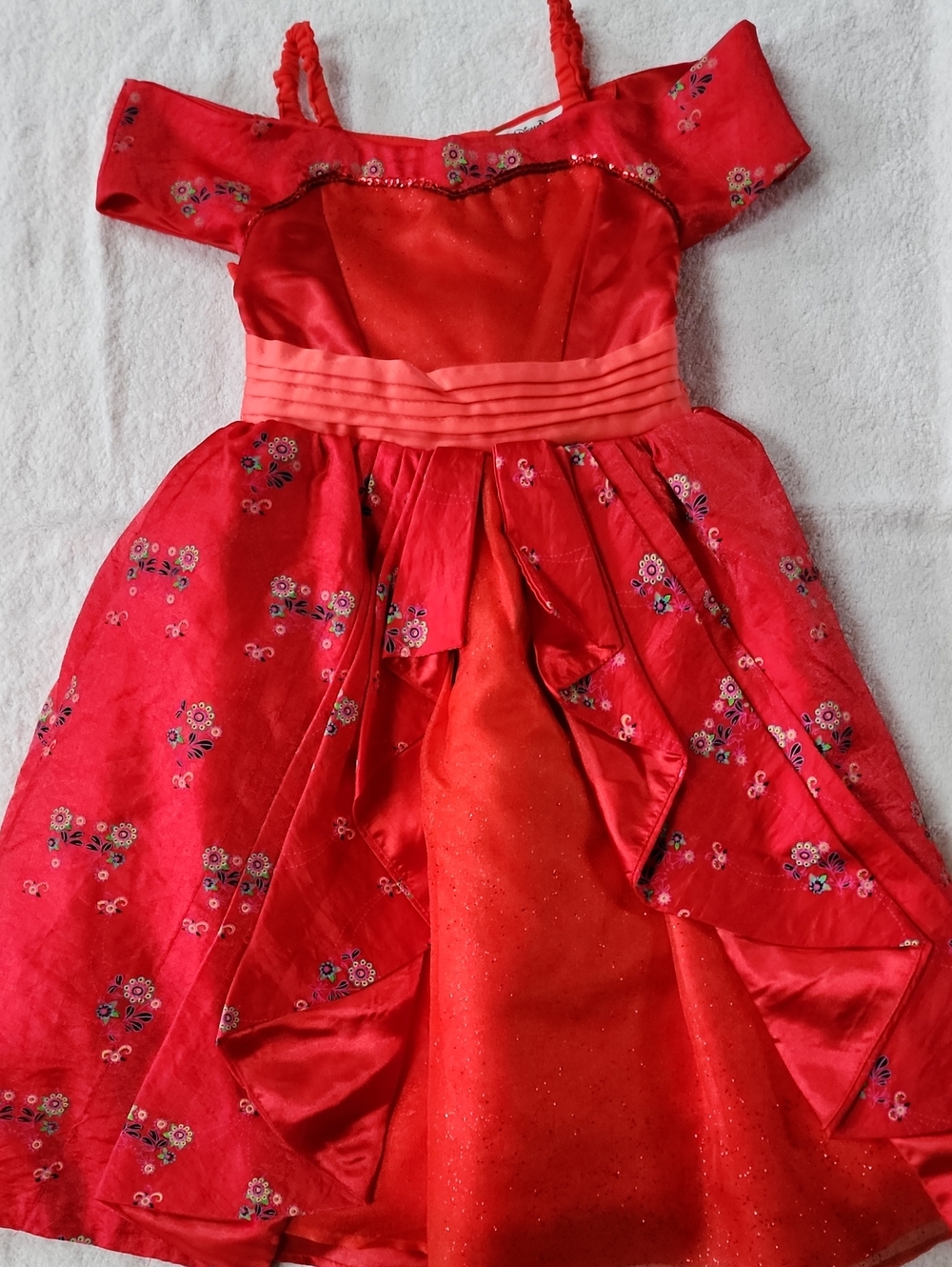 Disney Parks Girls Princess Avalor Dress Costume Size S (5-6) Preowned